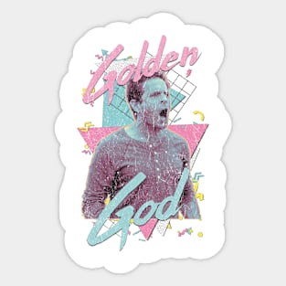 Golden God // 90s Style Sticker